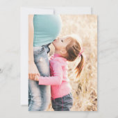 Roos goud glitter blush avontuurlijke foto zwanger aankondiging (Achterkant)