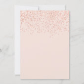 Roos goud glitter blush roze hebrew Bat Mitzvah Kaart (Achterkant)