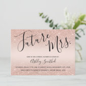 Roos goud glitter blush roze Mrs. vrijgezellenfees Kaart (Staand voorkant)