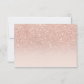 Roos goud glitter blush roze ombre RSVP bruiloft (Achterkant)