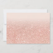 Roos goud glitter blush roze quinceanera foto kaart (Achterkant)