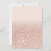Roos goud glitter blush roze quinceanera foto kaart (Achterkant)