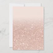 Roos goud glitter blush roze script vrijgezellenfe kaart (Achterkant)