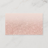 Roos goud glitter blush roze trouwregistratie informatiekaartje (Achterkant)
