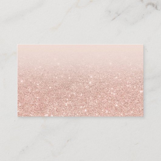 Roos goud glitter blush roze trouwregistratie informatiekaartje (Achterkant)