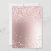 Roos goud glitter confetti ombre girl baby shower kaart (Achterkant)