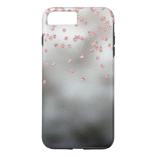 Roos goud glitter confetti zilver Case-Mate iPhone case