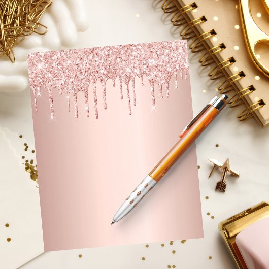 Roos goud glitter drip party spellen papier