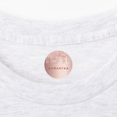 Roos goud glitter druppelt roze aangepaste monogra labels (Aangebracht)