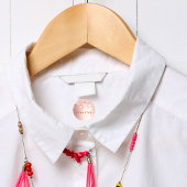 Roos goud glitter druppelt roze aangepaste monogra labels