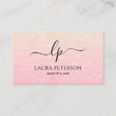 Roos goud glitter handgeschreven script kalligrafi visitekaartje (Voorkant)