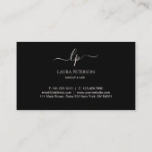 Roos goud glitter handgeschreven script kalligrafi visitekaartje (Achterkant)