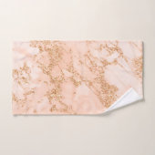 Roos goud glitter marmer abstract bad handdoek (Handdoek)