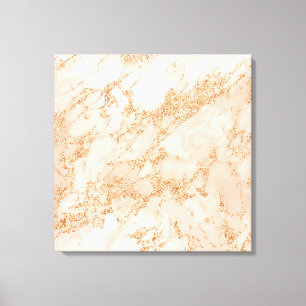 Roos goud glitter marmer abstract canvas afdruk