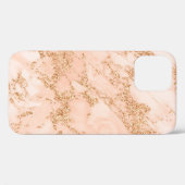 Roos goud glitter marmer abstract Case-Mate iPhone case (Achterkant (horizontaal))