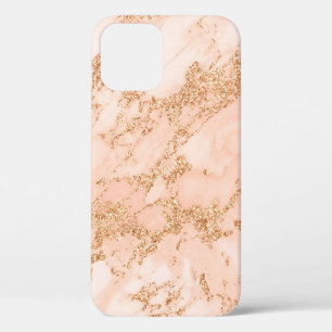 Roos goud glitter marmer abstract Case-Mate iPhone case