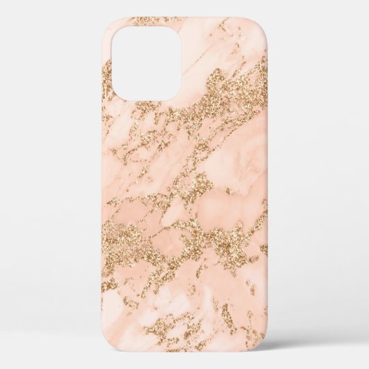 Roos goud glitter marmer abstract Case-Mate iPhone case (Achterkant)