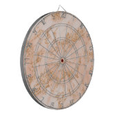 Roos goud glitter marmer abstract dartbord (Voorkant Links)