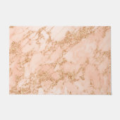 Roos goud glitter marmer abstract deurmat (Voorkant)