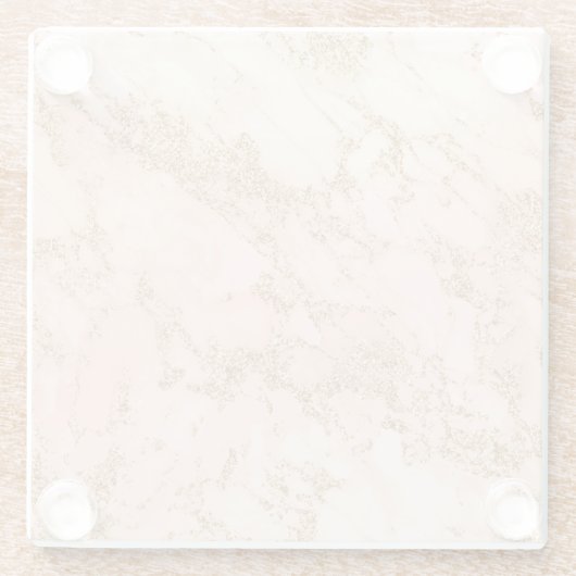 Roos goud glitter marmer abstract glazen onderzetter (Achterkant)