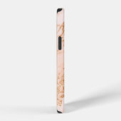 Roos goud glitter marmer abstract iPhone hoesje (Rechterkant)