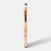 Roos goud glitter marmer abstract iPhone hoesje (Linkerkant)