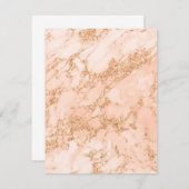 Roos goud glitter marmer abstract kaart (Voorkant / Achterkant)