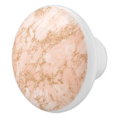 Roos goud glitter marmer abstract keramische knop (Rechts)