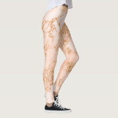 Roos goud glitter marmer abstract leggings (Rechts)