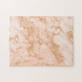 Roos goud glitter marmer abstract legpuzzel (Horizontaal)