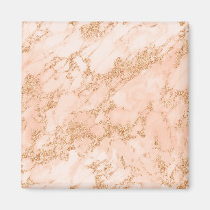 Roos goud glitter marmer abstract magneet