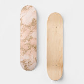 Roos goud glitter marmer abstract persoonlijk skateboard (Voorkant)