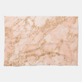 Roos goud glitter marmer abstract theedoek (Horizontaal)