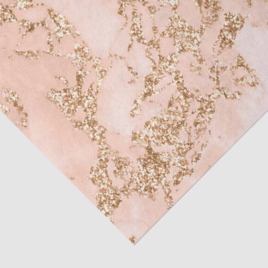 Roos goud glitter marmer abstract tissuepapier (Detail)