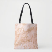 Roos goud glitter marmer abstract tote bag (Voorkant)