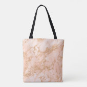 Roos goud glitter marmer abstract tote bag (Achterkant)