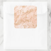 Roos goud glitter marmer abstract vierkante sticker (Tas)