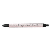 roos goud glitter marmer sparkle confetti name zwarte inkt pen (Voorkant)