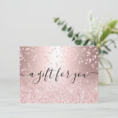 roos goud glitter metallic chic gift certificate (Staand voorkant)