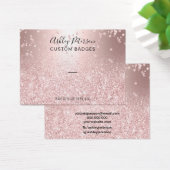 roos goud glitter metallic emblemen display visitekaartje (Bureau)