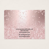 roos goud glitter metallic emblemen display visitekaartje (Achterkant)