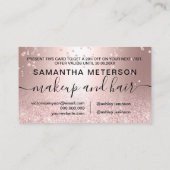 roos goud glitter metallic glans confetti gift kortingskaartje (Achterkant)