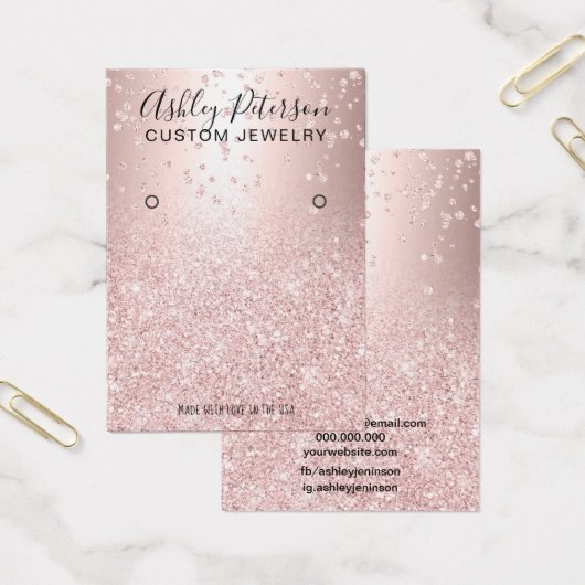 roos goud glitter metallic kerkvormende vormgeving visitekaartje (Kantoor)