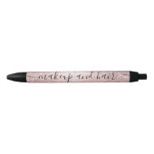 roos goud glitter metallic sparkle confetti name zwarte inkt pen (Voorkant)