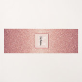 Roos goud glitter monogram yogamat (Voorkant (horizontaal))