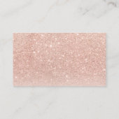 Roos goud glitter ombre Baby shower diaper raffina Informatiekaartje (Achterkant)