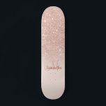 Roos goud glitter ombre blush chic add jouw naam persoonlijk skateboard<br><div class="desc">Roos goud glitter ombre blush chic add jouw naam ,  monogram</div>