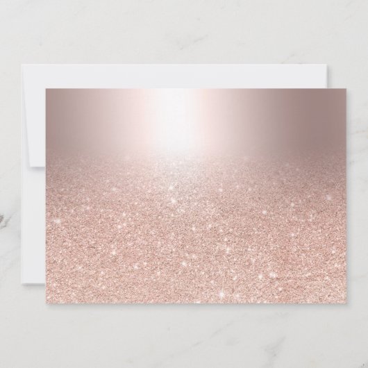 Roos goud glitter ombre letter foil foto zoet 16 kaart (Achterkant)