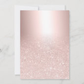 Roos goud glitter ombre metallic 30e verjaardag kaart (Achterkant)