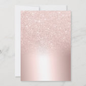 Roos goud glitter ombre metallic folie Bat Mitzvah Kaart (Achterkant)